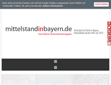 Tablet Screenshot of mittelstandinbayern.de